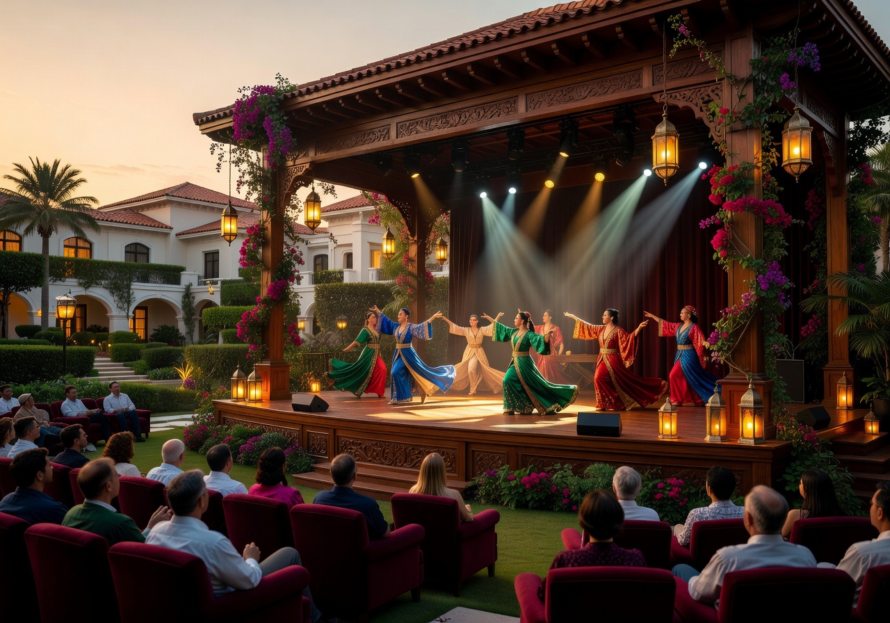 Live theater and performance stage at a luxury resort
